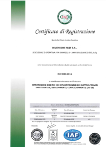 ISO 9001 Dimensione Re&F